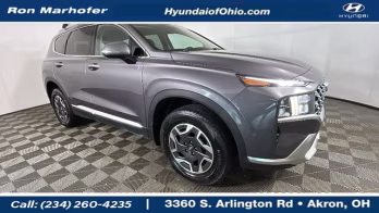 2021 Portofino Gray Hyundai Santa Fe Hybrid Blue AWD SUV