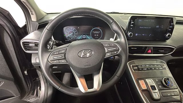 2021 Portofino Gray Hyundai Santa Fe Hybrid Blue AWD SUV