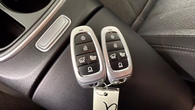 2021 Portofino Gray Hyundai Santa Fe Hybrid Blue AWD SUV