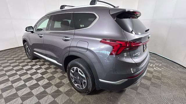 2021 Portofino Gray Hyundai Santa Fe Hybrid Blue AWD SUV