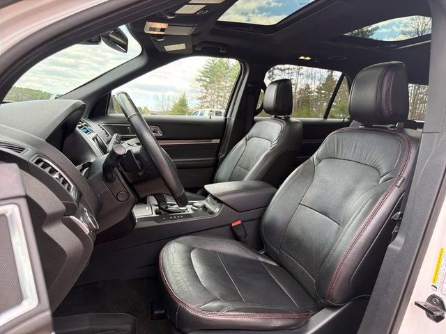 2018 White Platinum Clearcoat Metallic Ford Explorer Sport 4X4 SUV