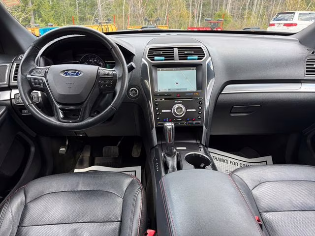 2018 White Platinum Clearcoat Metallic Ford Explorer Sport 4X4 SUV
