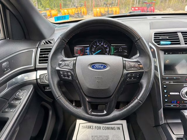 2018 White Platinum Clearcoat Metallic Ford Explorer Sport 4X4 SUV