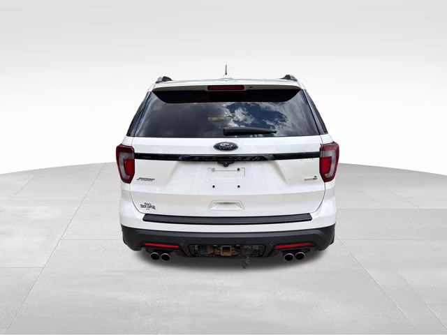 2018 White Platinum Clearcoat Metallic Ford Explorer Sport 4X4 SUV