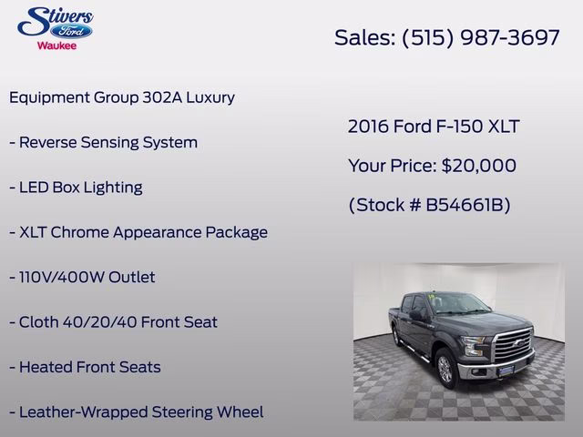 2016 Magnetic Ford F-150 XLT 4X4 Truck