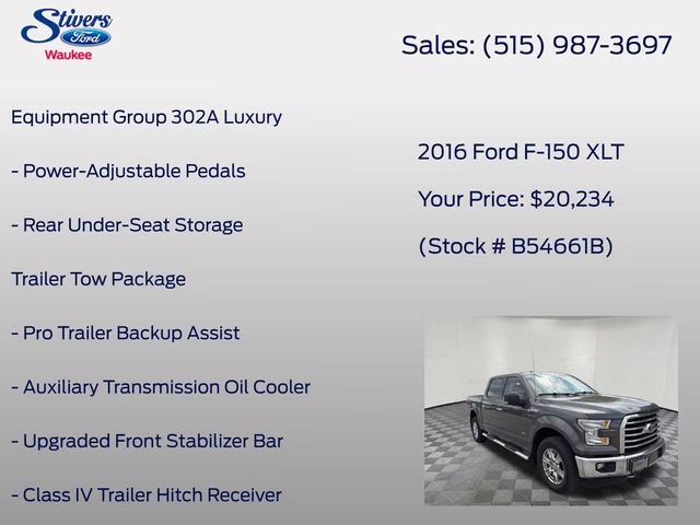 2016 Magnetic Ford F-150 XLT 4X4 Truck