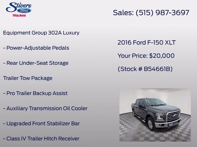 2016 Magnetic Ford F-150 XLT 4X4 Truck