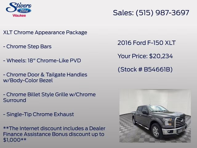 2016 Magnetic Ford F-150 XLT 4X4 Truck