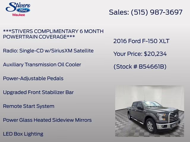 2016 Magnetic Ford F-150 XLT 4X4 Truck