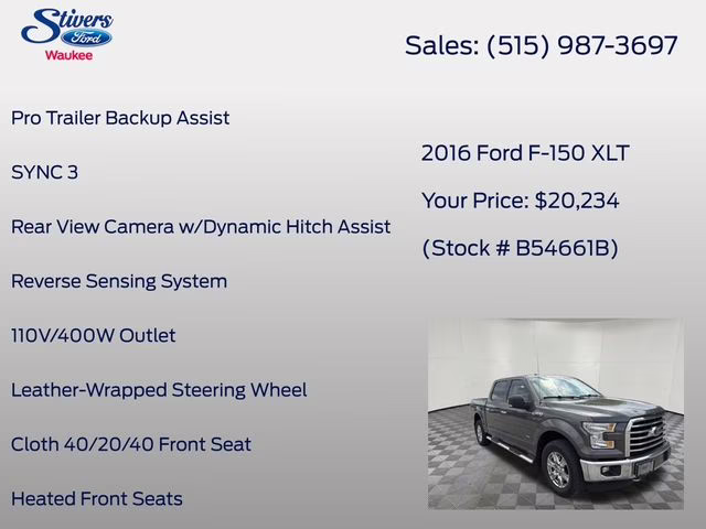 2016 Magnetic Ford F-150 XLT 4X4 Truck