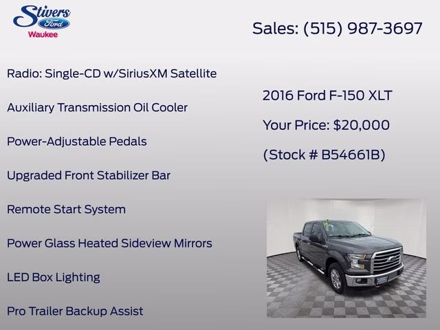 2016 Magnetic Ford F-150 XLT 4X4 Truck