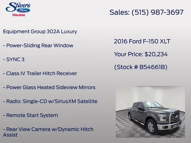 2016 Magnetic Ford F-150 XLT 4X4 Truck