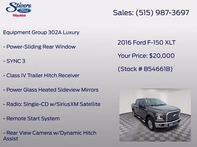 2016 Magnetic Ford F-150 XLT 4X4 Truck