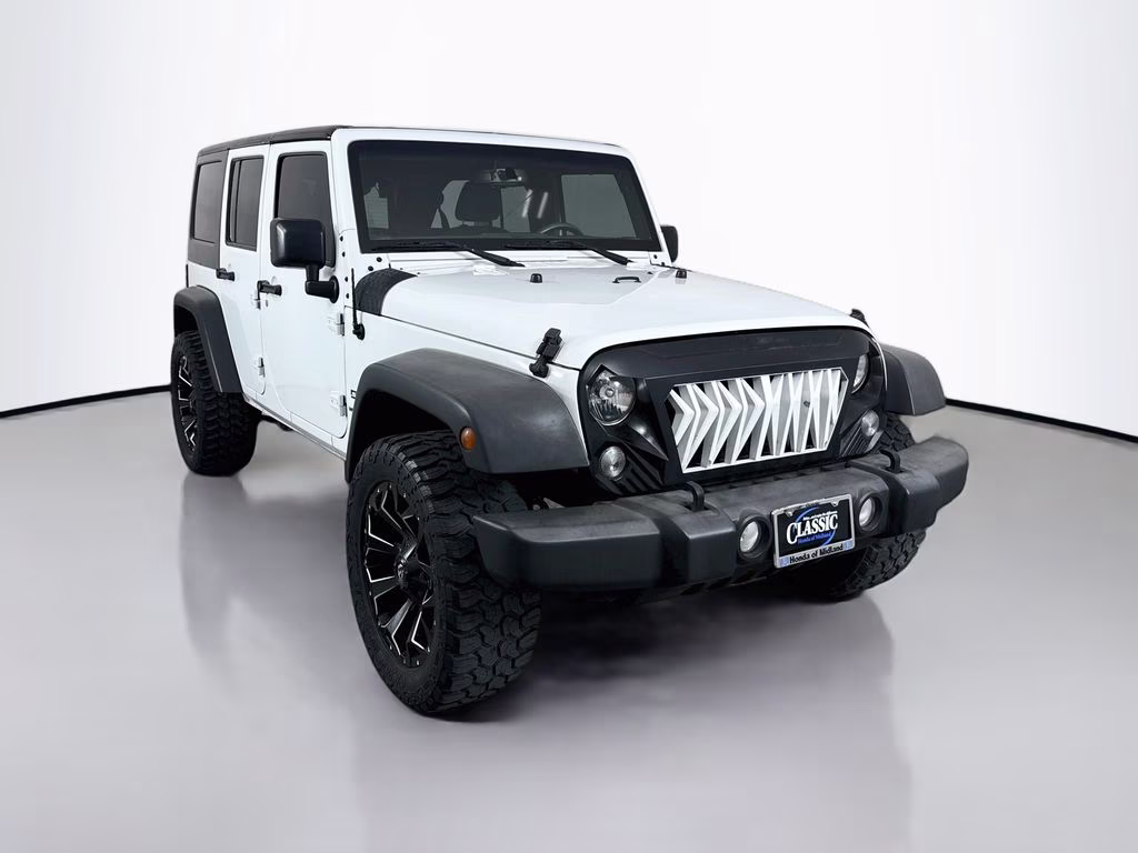 2018 Bright White Clearcoat Jeep Wrangler JK Unlimited Sport 4X4 SUV