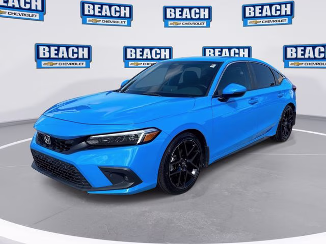 2023 Blue Honda Civic Sport Touring FWD Hatchback