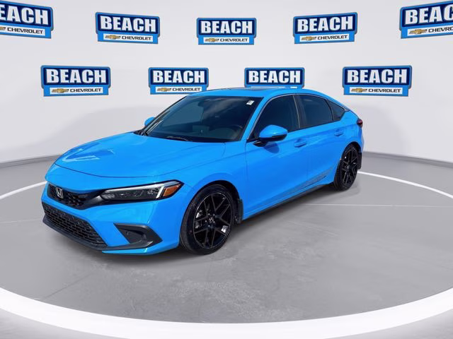 2023 Blue Honda Civic Sport Touring FWD Hatchback