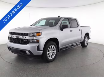 2021 Silver Ice Metallic Chevrolet Silverado 1500 Custom RWD Truck