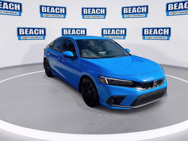 2023 Blue Honda Civic Sport Touring FWD Hatchback