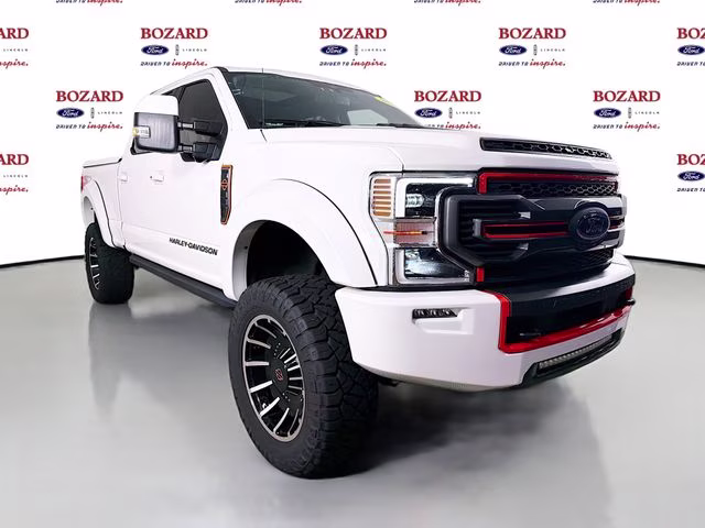 2021 White Metallic Ford Super Duty F-250 SRW Lariat Harley Davidson 4X4 Truck