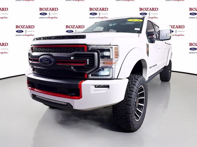2021 White Metallic Ford Super Duty F-250 SRW Lariat Harley Davidson 4X4 Truck