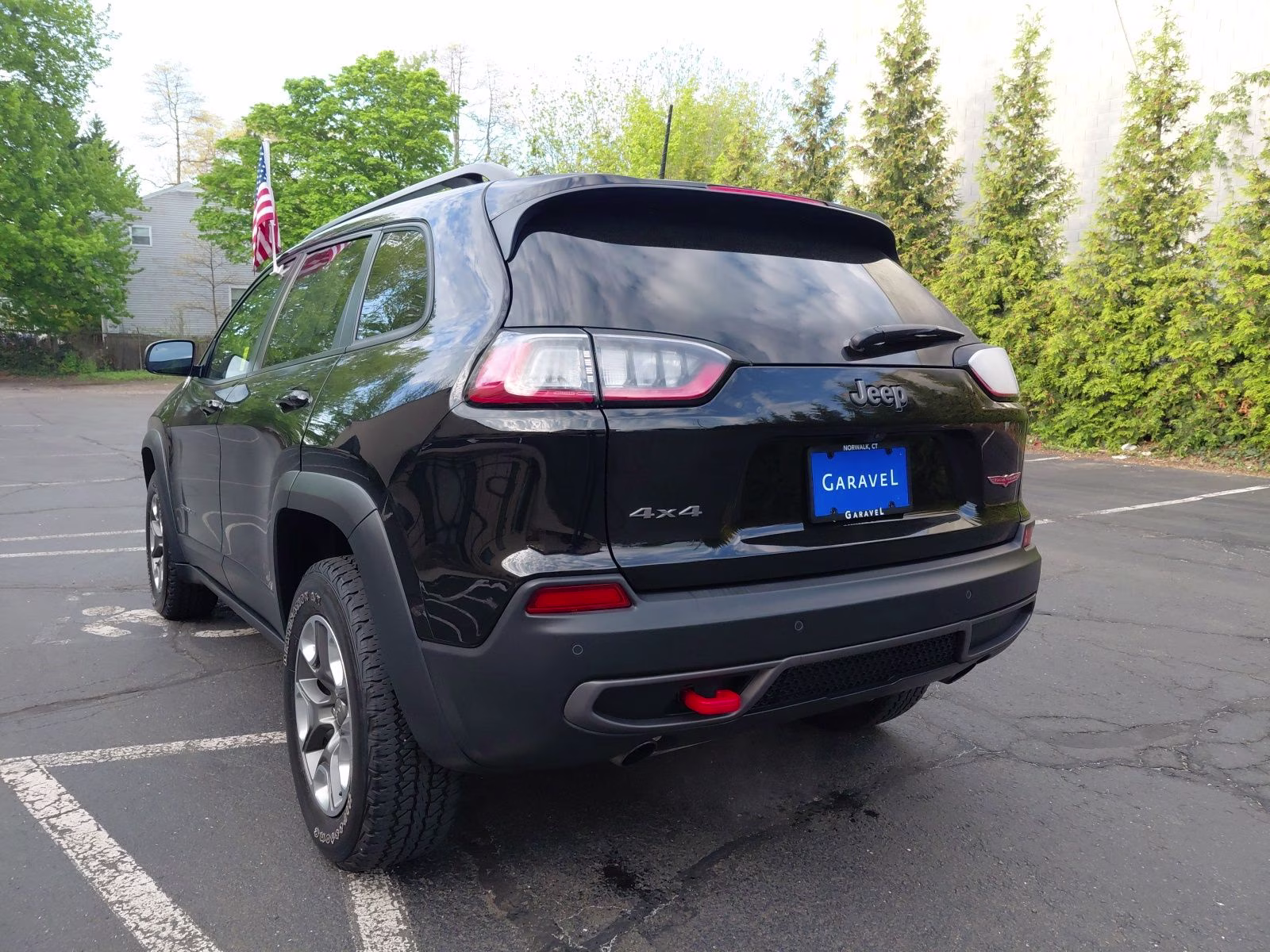 2019 Diamond Black Crystal Pearlcoat Jeep Cherokee Trailhawk 4X4 SUV