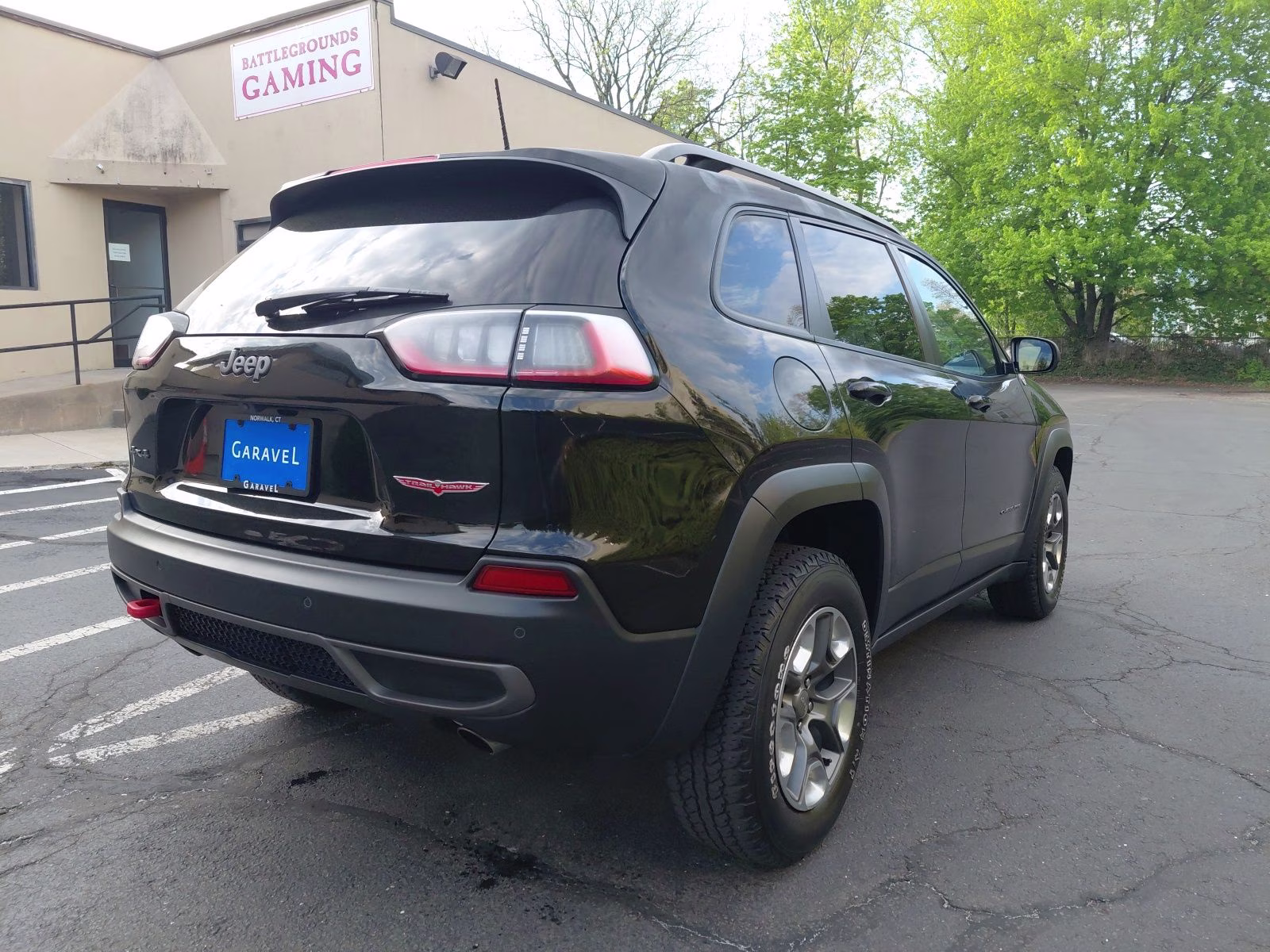 2019 Diamond Black Crystal Pearlcoat Jeep Cherokee Trailhawk 4X4 SUV