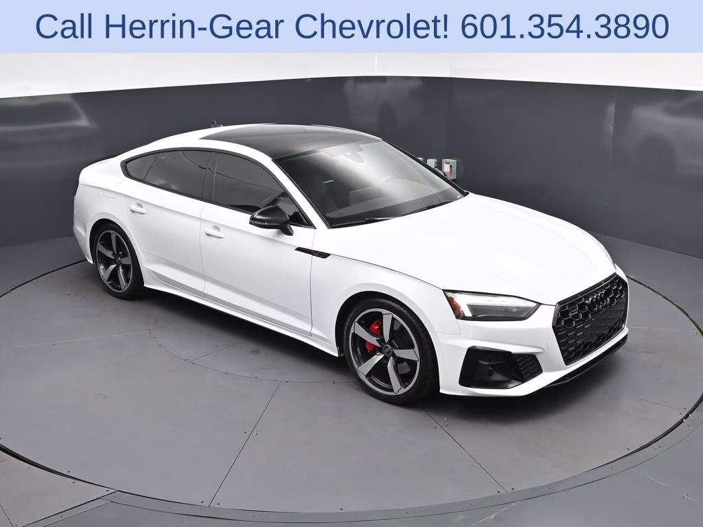 2024 Glacier White Audi A5 Sportback 45 S line Premium Plus AWD Hatchback