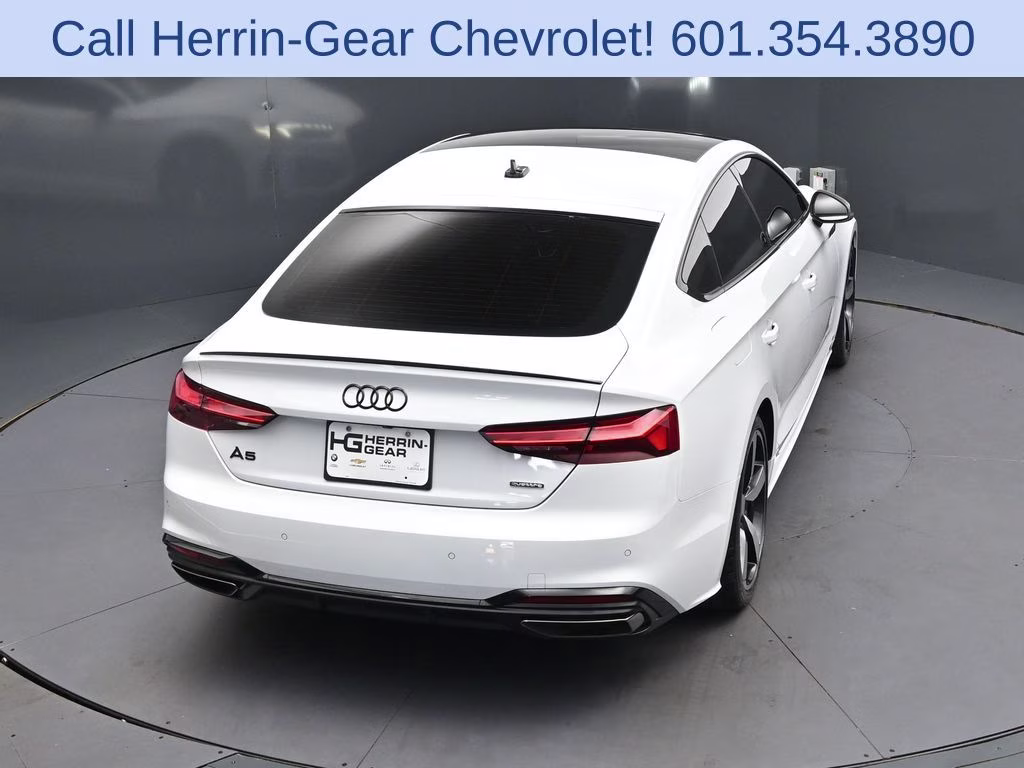 2024 Glacier White Audi A5 Sportback 45 S line Premium Plus AWD Hatchback