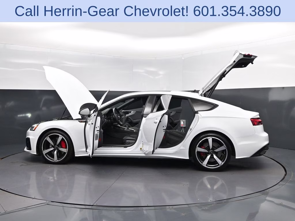 2024 Glacier White Audi A5 Sportback 45 S line Premium Plus AWD Hatchback