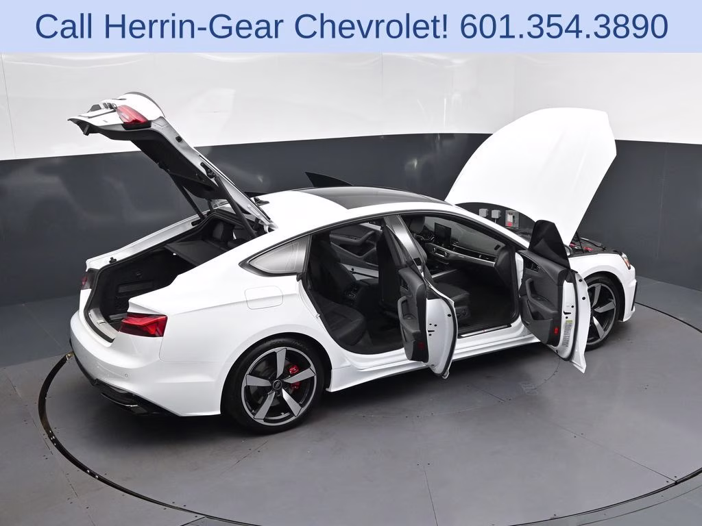 2024 Glacier White Audi A5 Sportback 45 S line Premium Plus AWD Hatchback