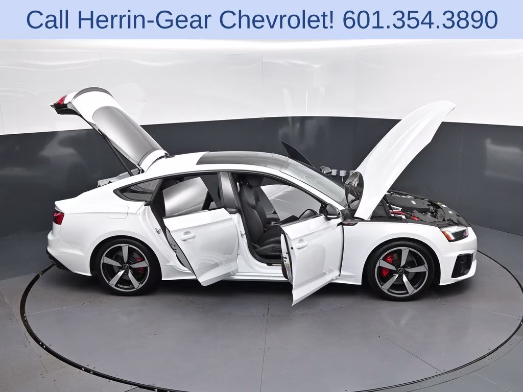 2024 Glacier White Audi A5 Sportback 45 S line Premium Plus AWD Hatchback