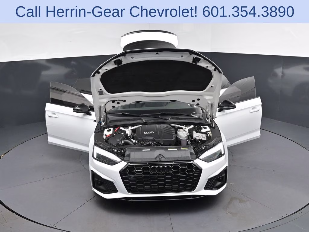 2024 Glacier White Audi A5 Sportback 45 S line Premium Plus AWD Hatchback