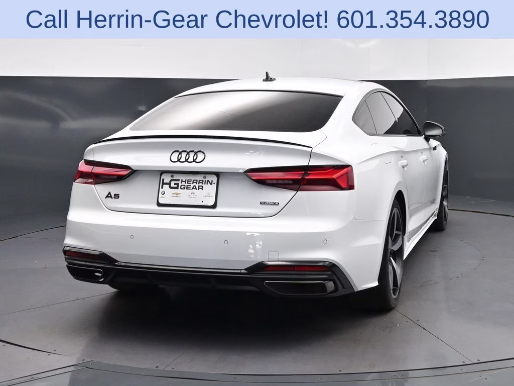 2024 Glacier White Audi A5 Sportback 45 S line Premium Plus AWD Hatchback