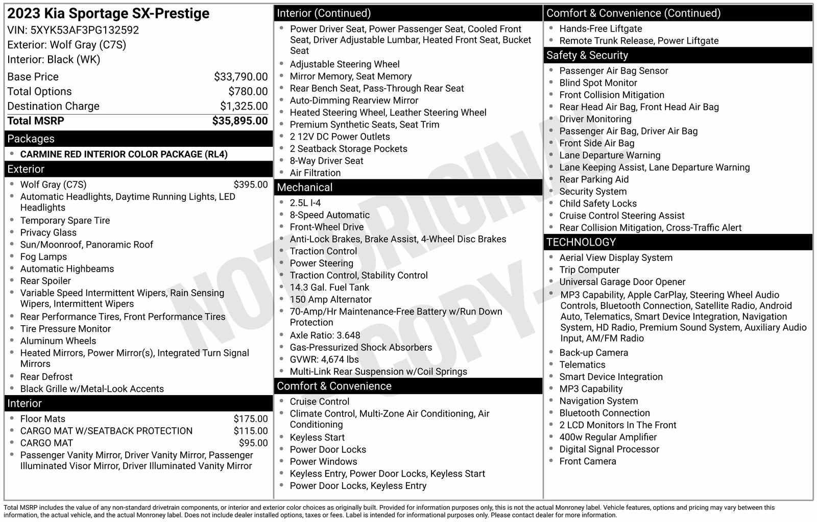 2023 Gray Kia Sportage SX-Prestige FWD SUV