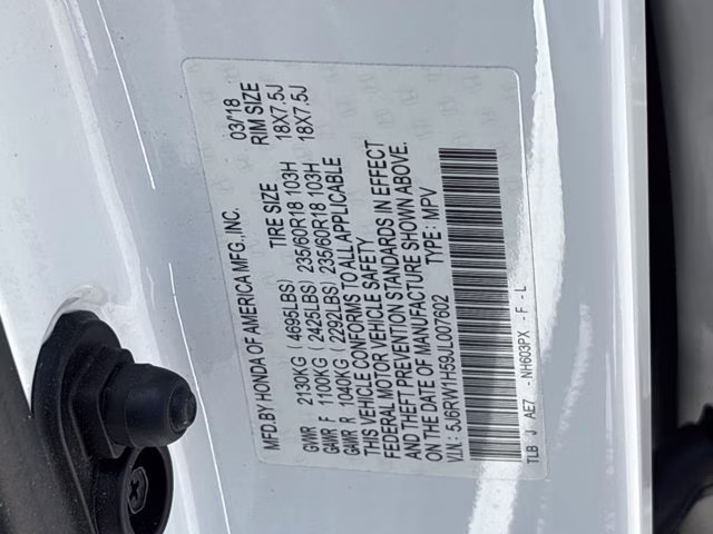 2018 White Diamond Pearl Honda CR-V EX FWD SUV