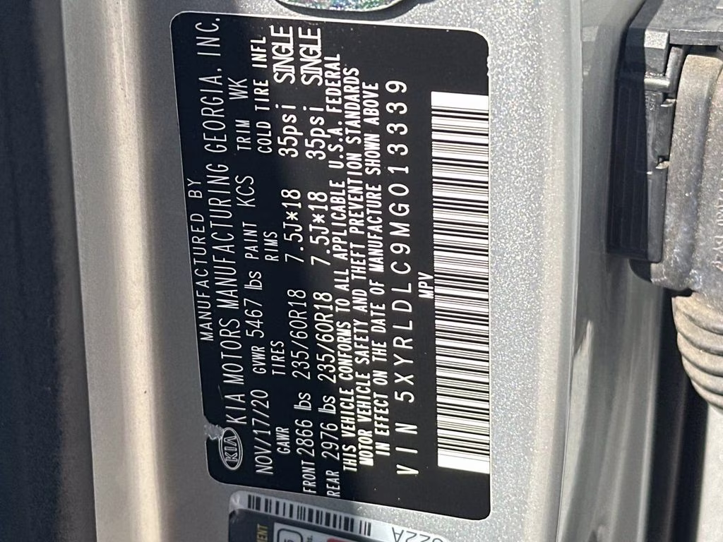 2021 Sparkling Silver Kia Sorento S AWD SUV