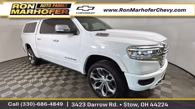 2021 Bright White Clearcoat Ram 1500 Laramie Longhorn 4X4 Truck