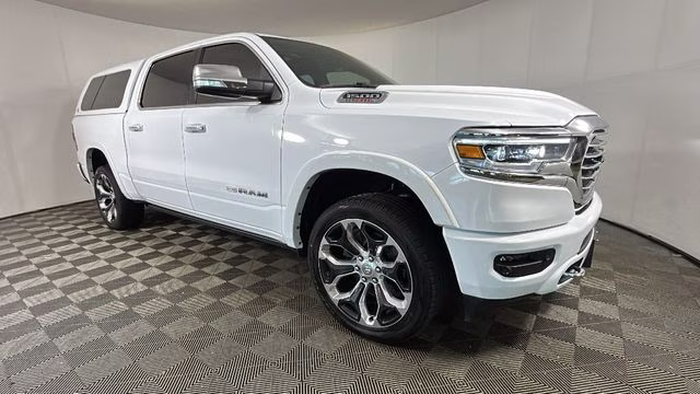 2021 Bright White Clearcoat Ram 1500 Laramie Longhorn 4X4 Truck