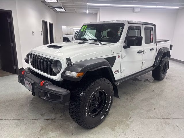 2021 Bright White Clearcoat Jeep Gladiator Mojave 4X4 Truck