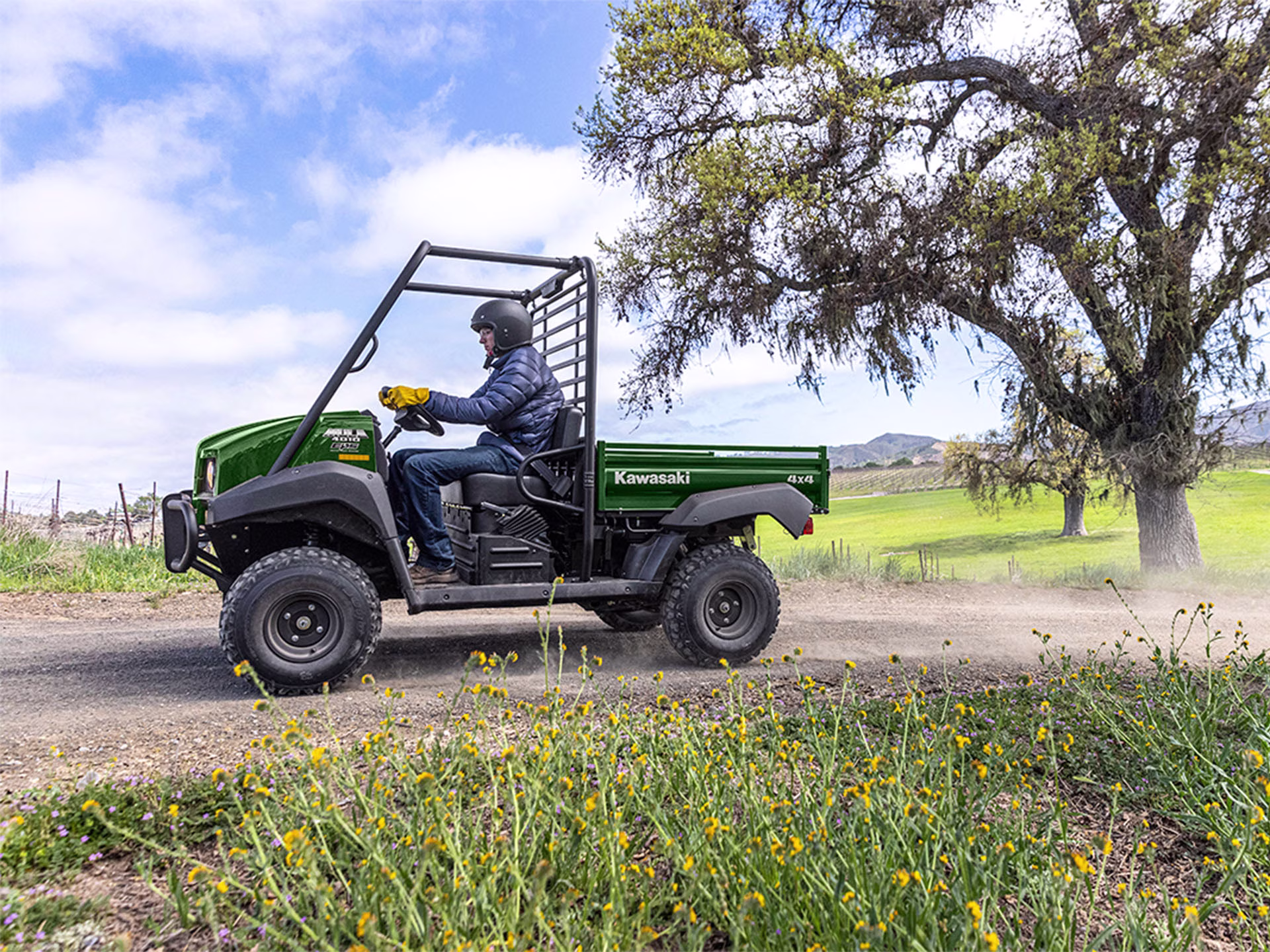 2026 Dark Royal Red Kawasaki MULE 4010 4x4 SXS