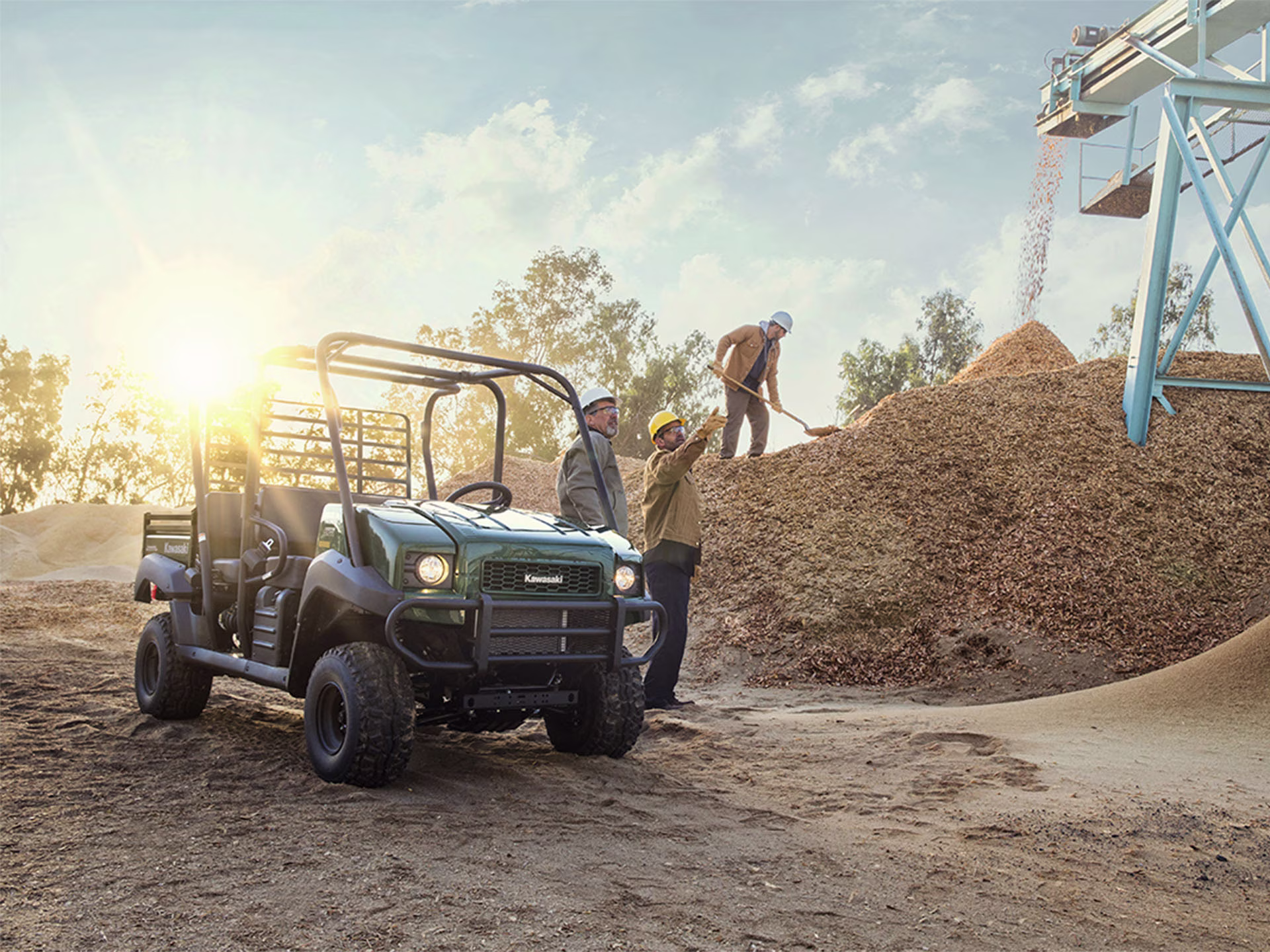 2026 Dark Royal Red Kawasaki MULE 4010 Trans4x4 SXS