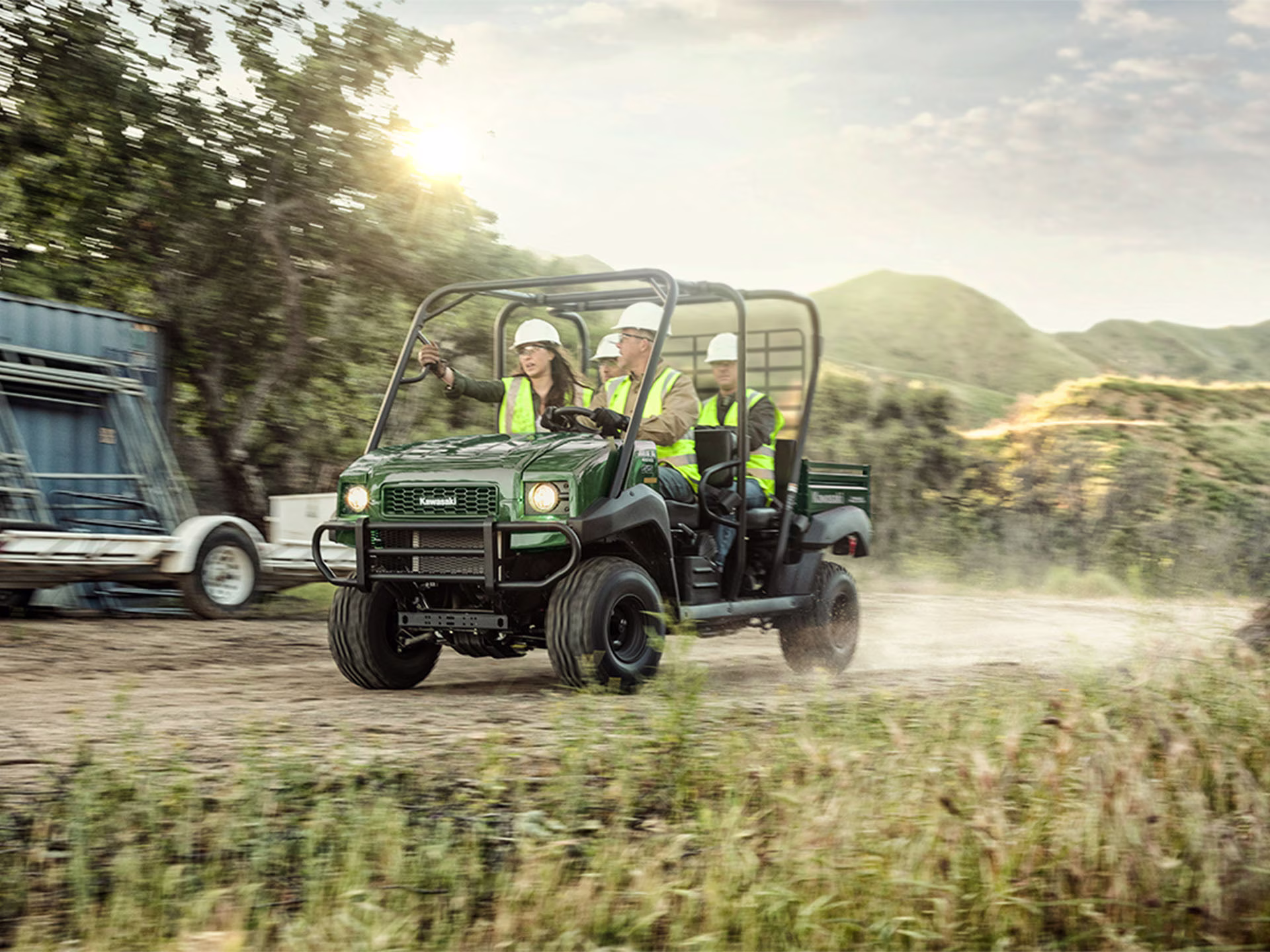 2026 Dark Royal Red Kawasaki MULE 4010 Trans4x4 SXS