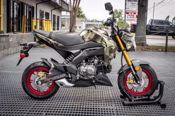 2026 Cypher Camo Beige Kawasaki Z125 Pro Motorcycle