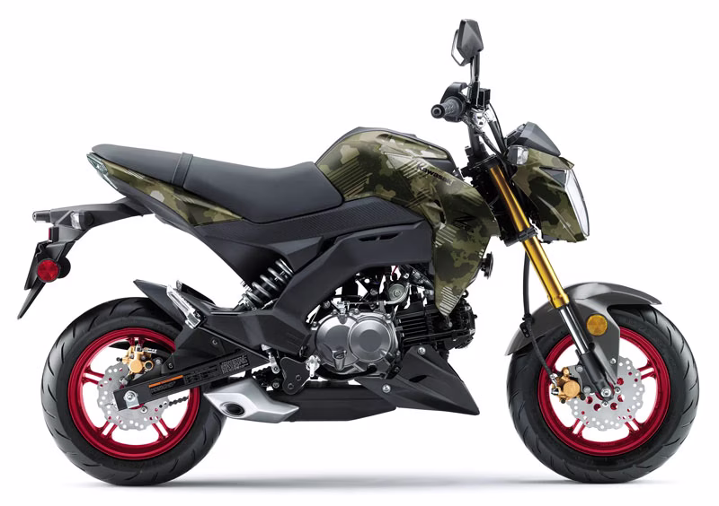 2026 Cypher Camo Beige Kawasaki Z125 Pro Motorcycle