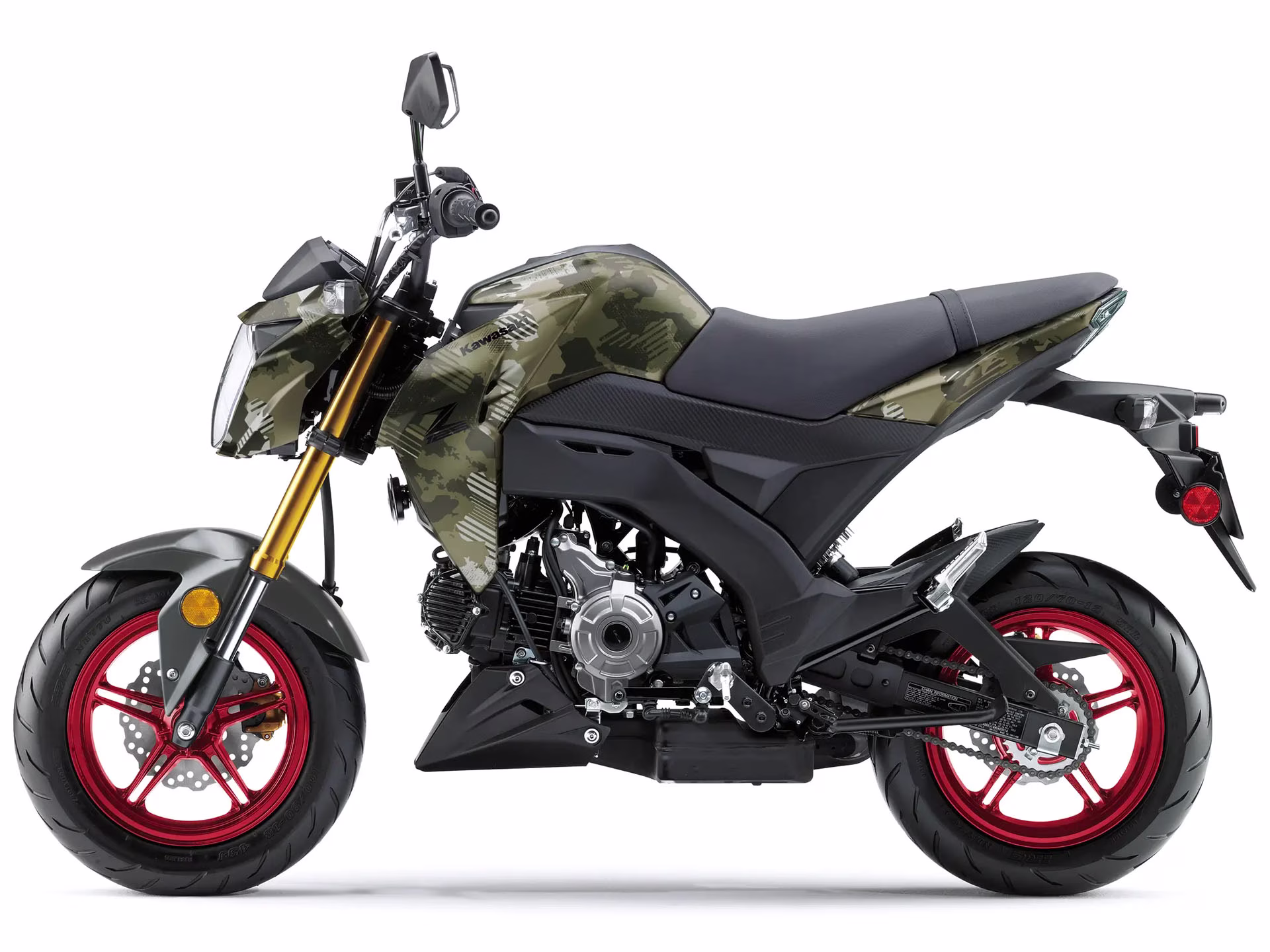 2026 Cypher Camo Beige Kawasaki Z125 Pro Motorcycle