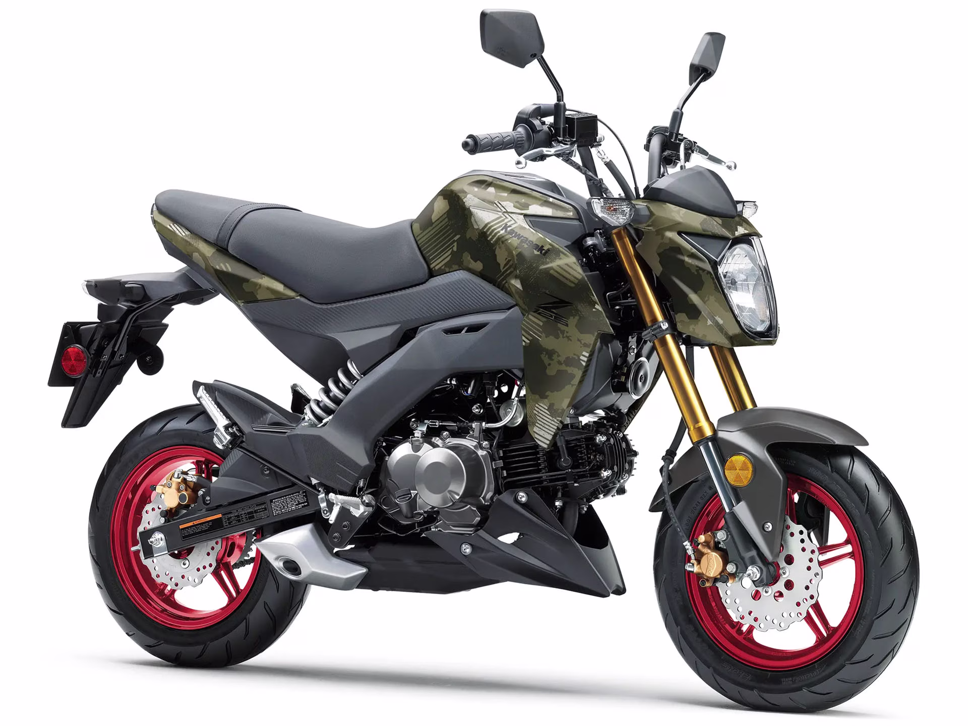 2026 Cypher Camo Beige Kawasaki Z125 Pro Motorcycle