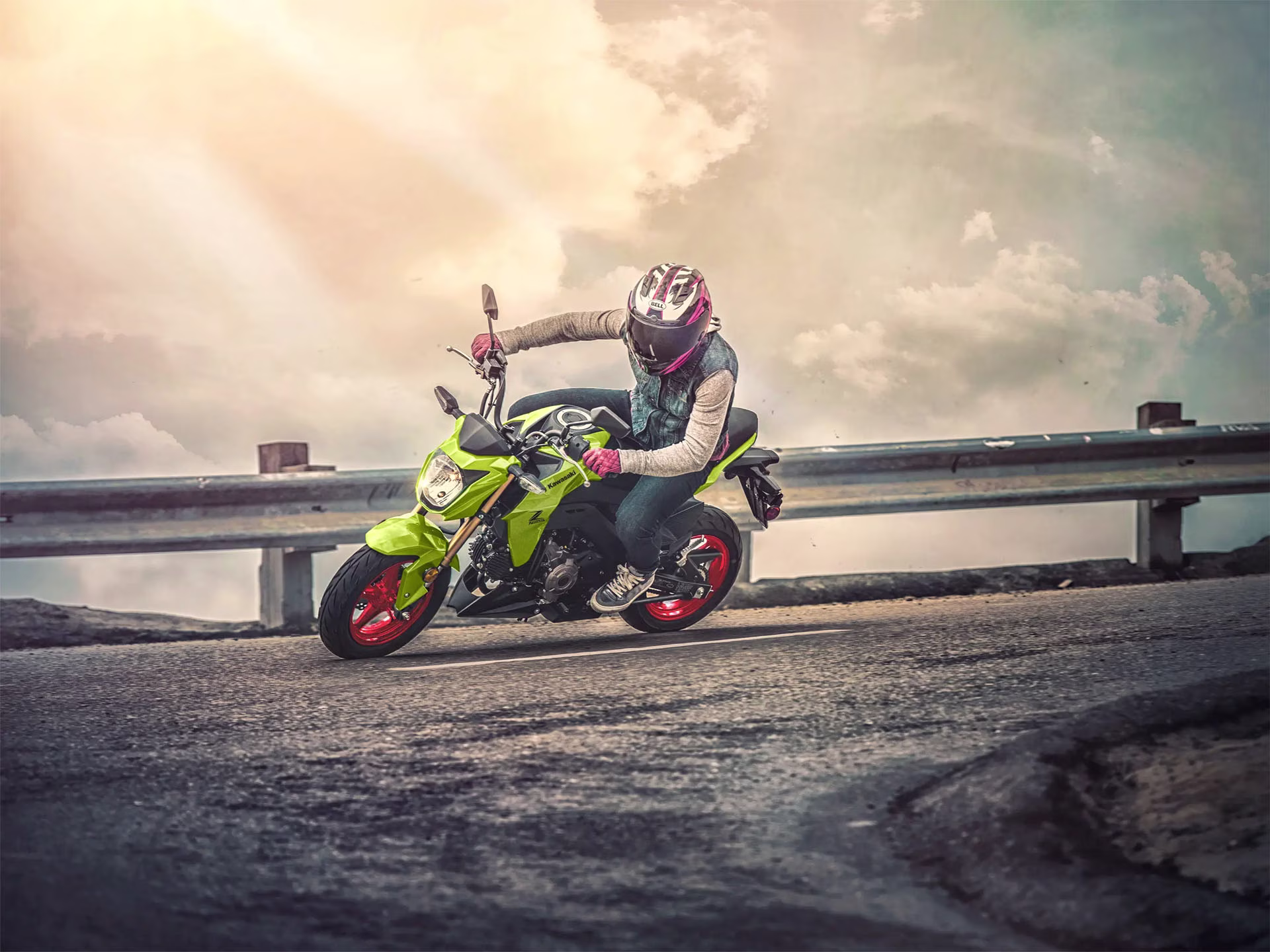 2026 Cypher Camo Beige Kawasaki Z125 Pro Motorcycle