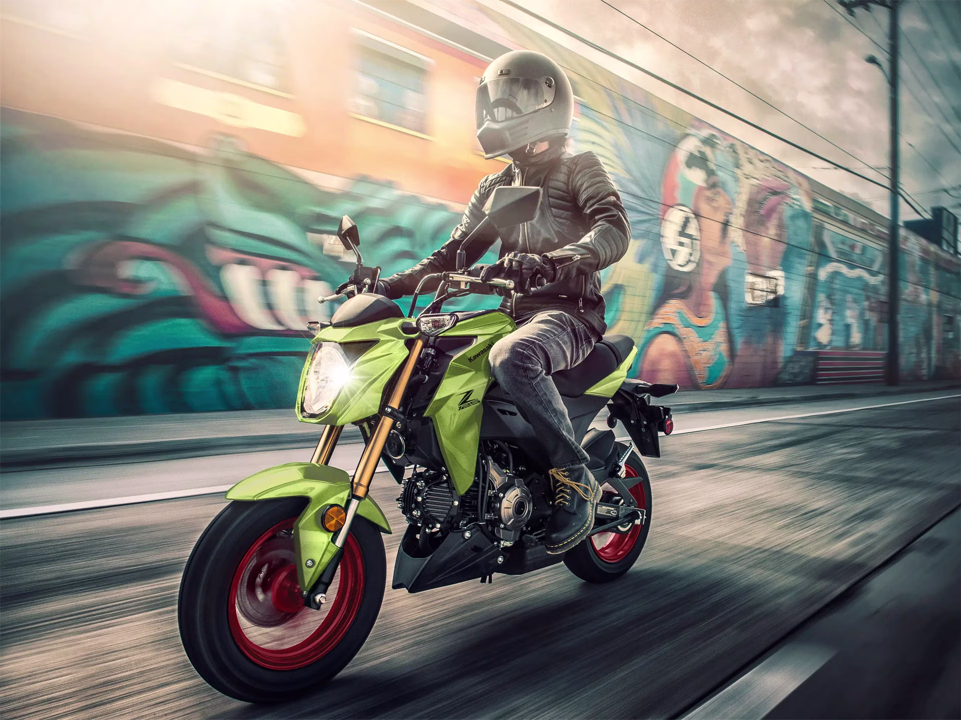 2026 Cypher Camo Beige Kawasaki Z125 Pro Motorcycle