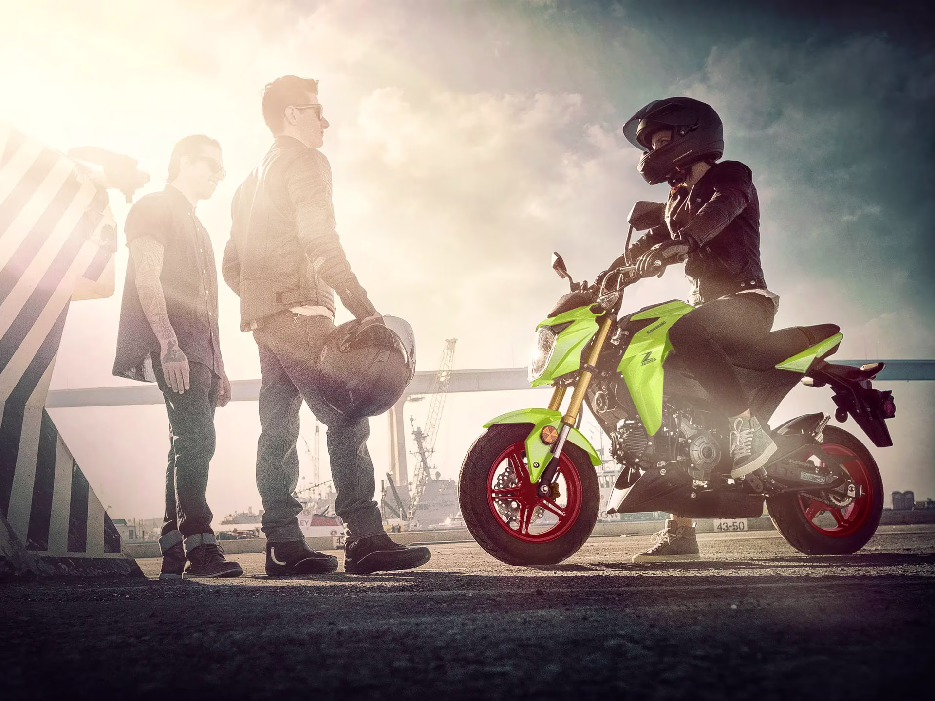 2026 Cypher Camo Beige Kawasaki Z125 Pro Motorcycle