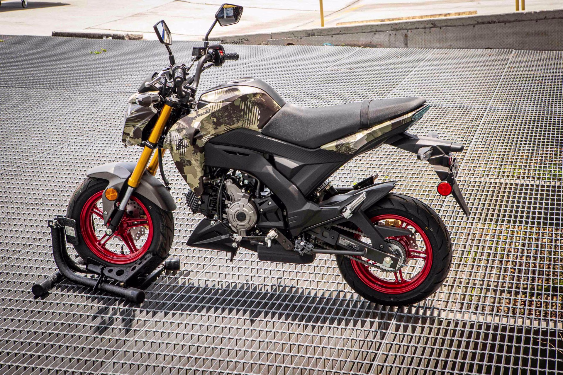 2026 Cypher Camo Beige Kawasaki Z125 Pro Motorcycle